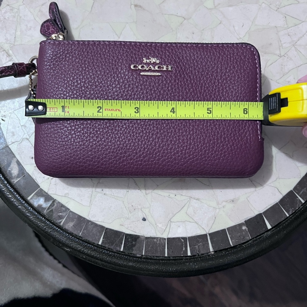 “Coach” Wine colored Wristlet Clutch
